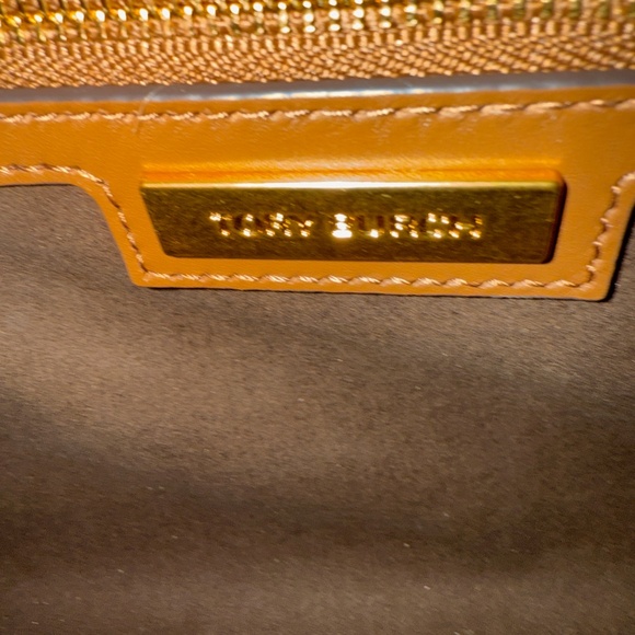 Tory Burch Brown Leather Barrel Tote - Picture 10 of 13